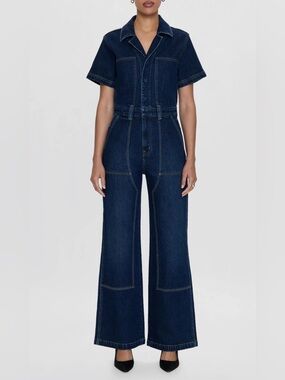 PISTOLA Jacob Wide Leg Denim Jumpsuit – Alpine Wash – XS